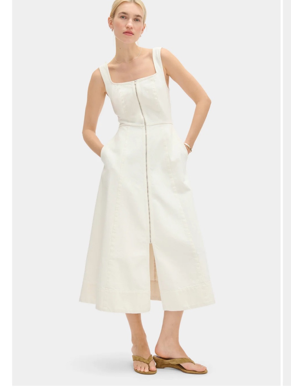 Aligne denim midi dress